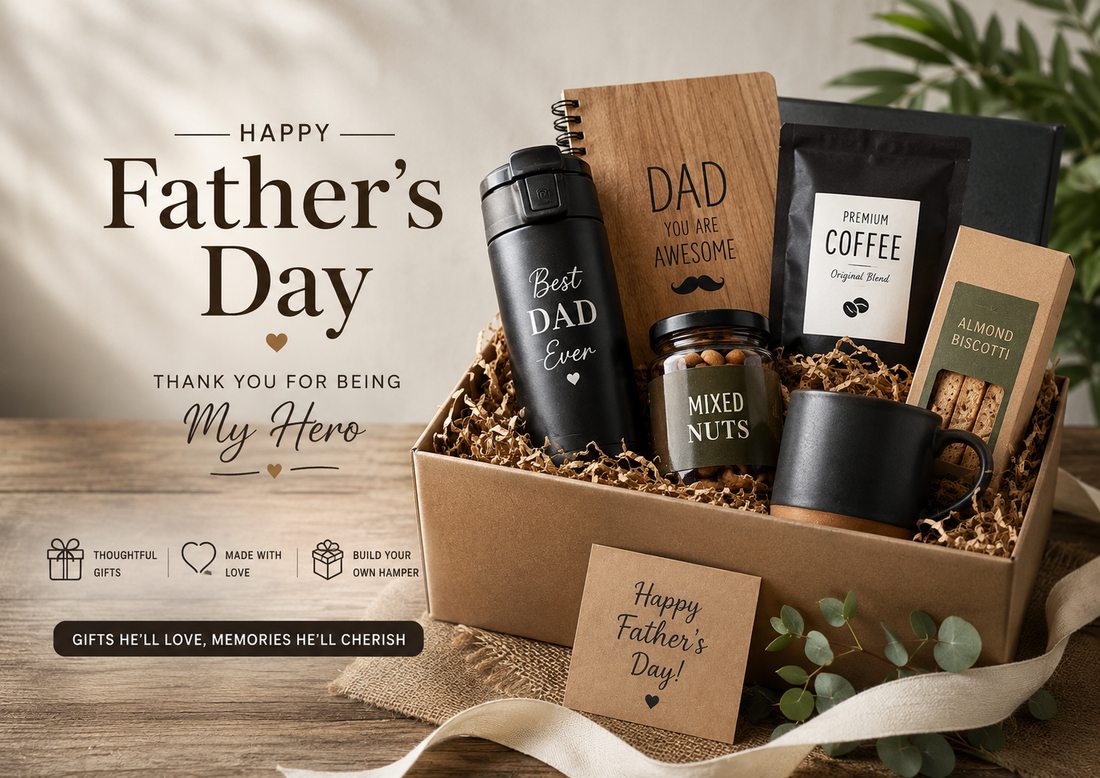 Father's Day Gift Hamper, Personalized Father's Day Gifts, Premium Gift Box for Dad, Build Your Own Father's Day Hamper, Corporate Father's Day Gift Hamper