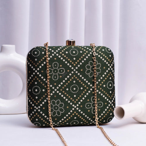 Bandhani Printed Clutch