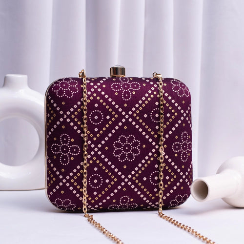 Bandhani Printed Clutch