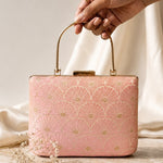 Blush Petals Handle Clutch