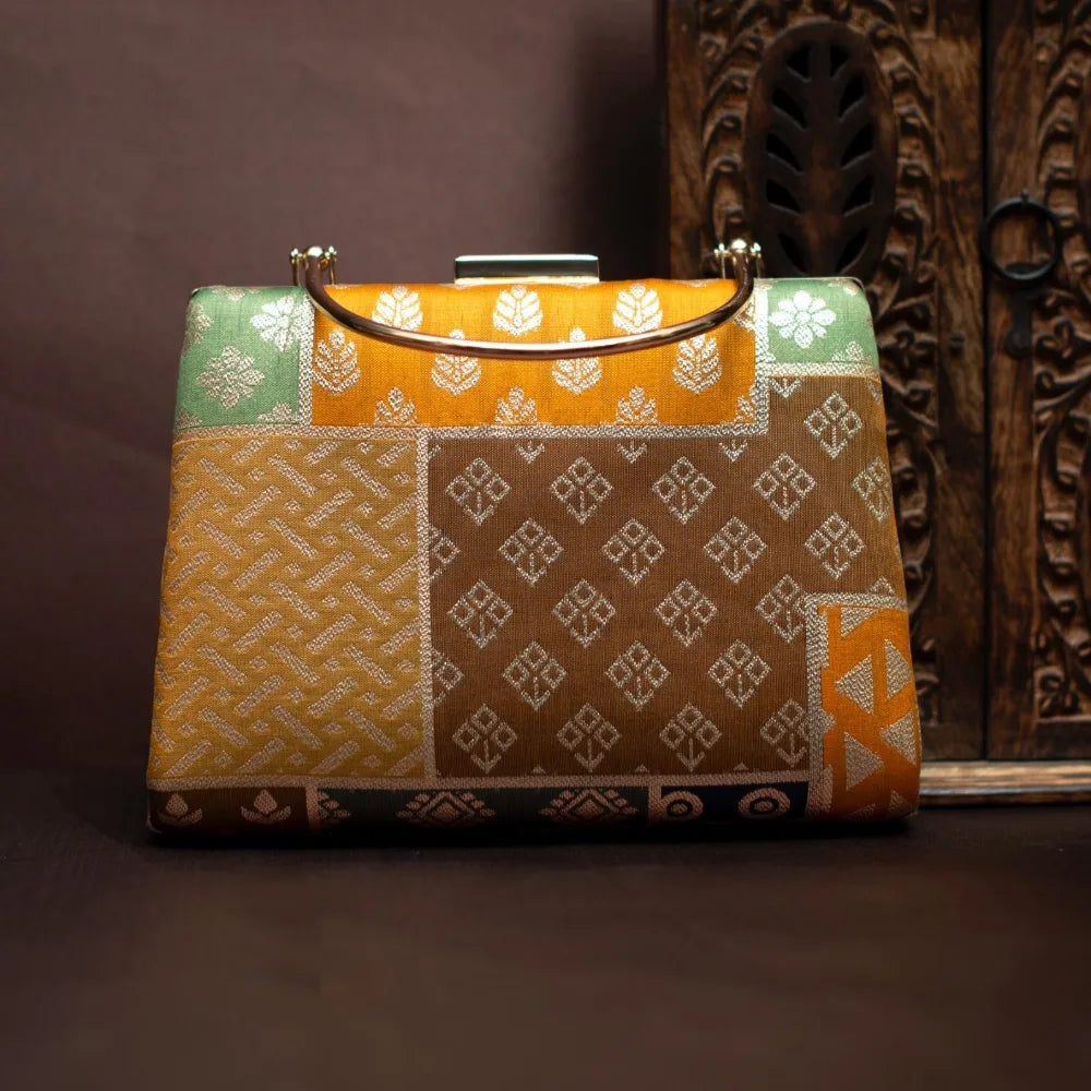 Brocade Handle Clutch