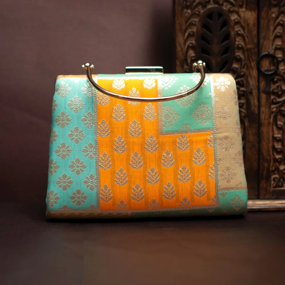 Brocade Handle Clutch