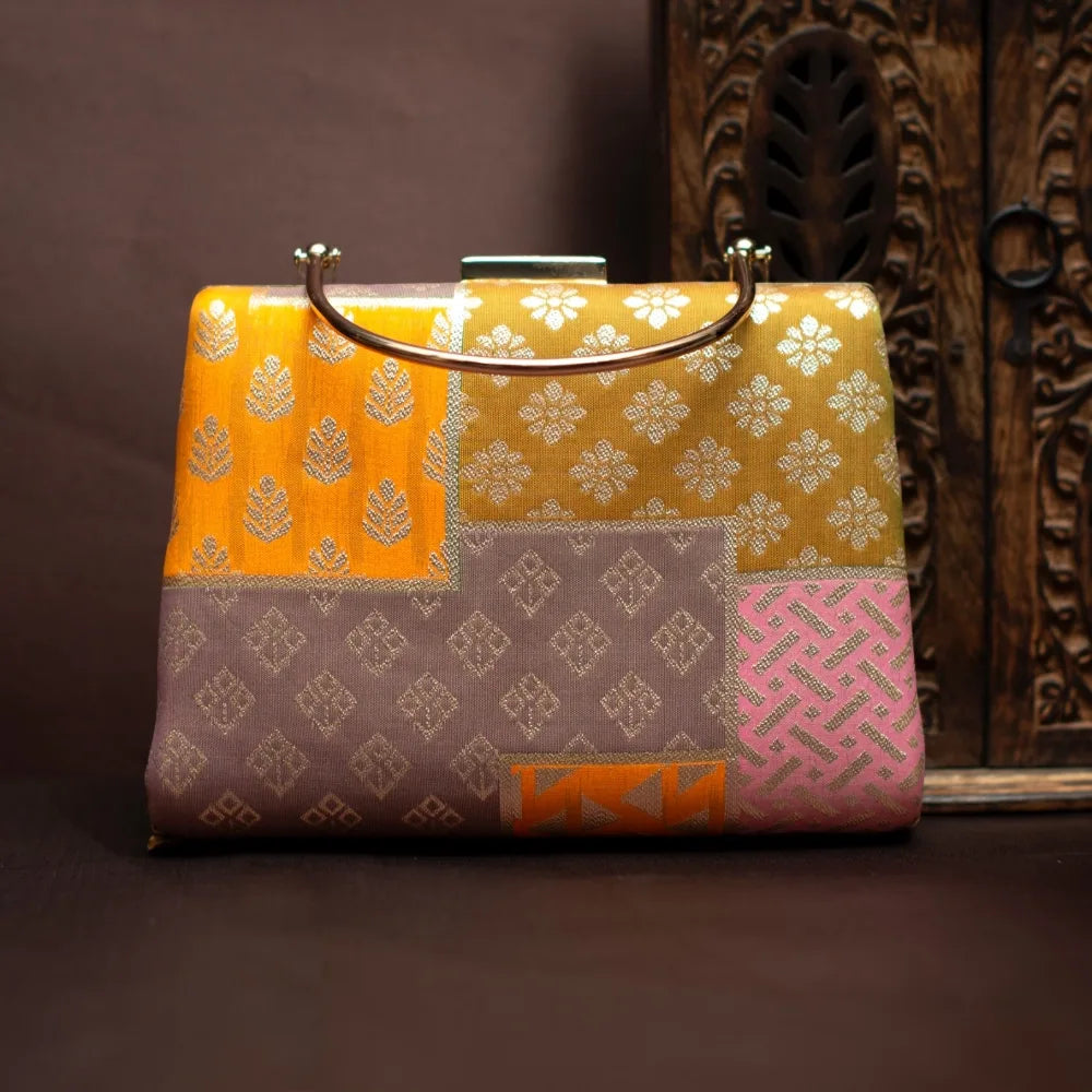 Brocade Handle Clutch