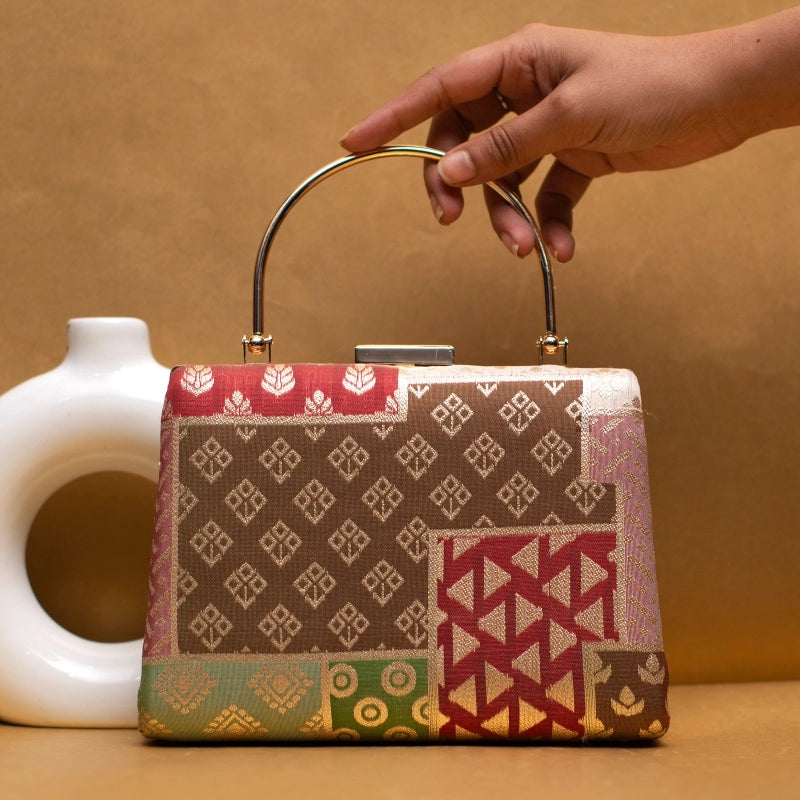 Brocade Handle Clutch
