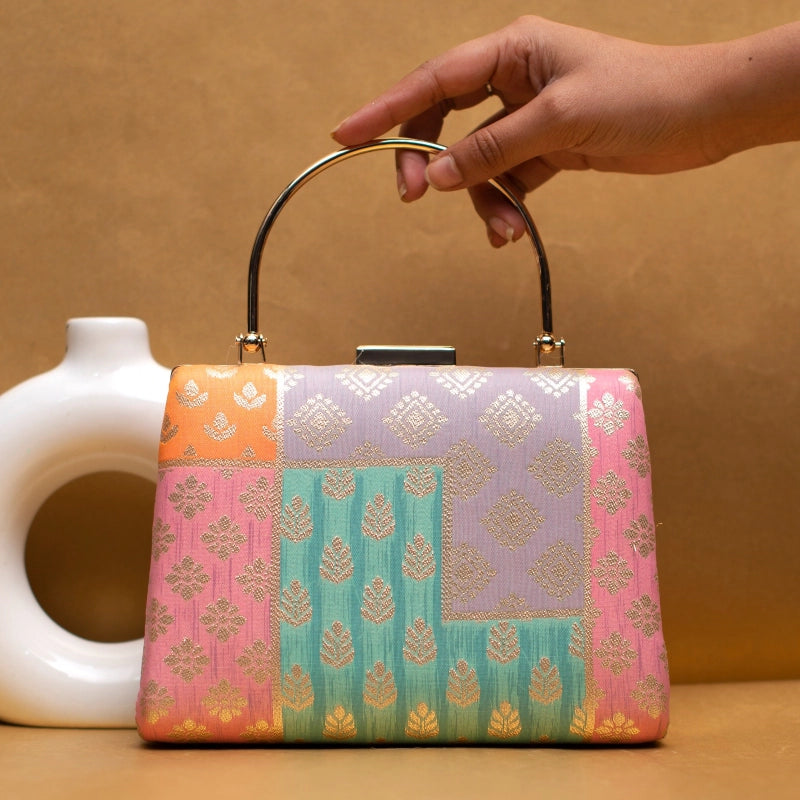 Brocade Handle Clutch
