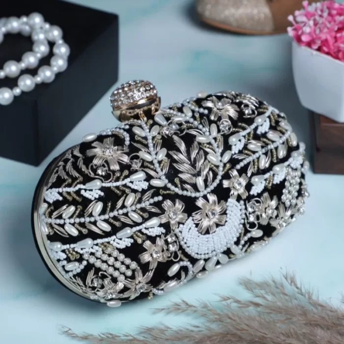 Capsule Embroidery Clutch