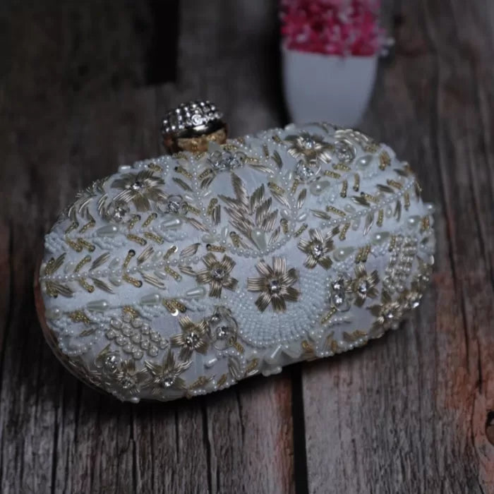 Capsule Embroidery Clutch