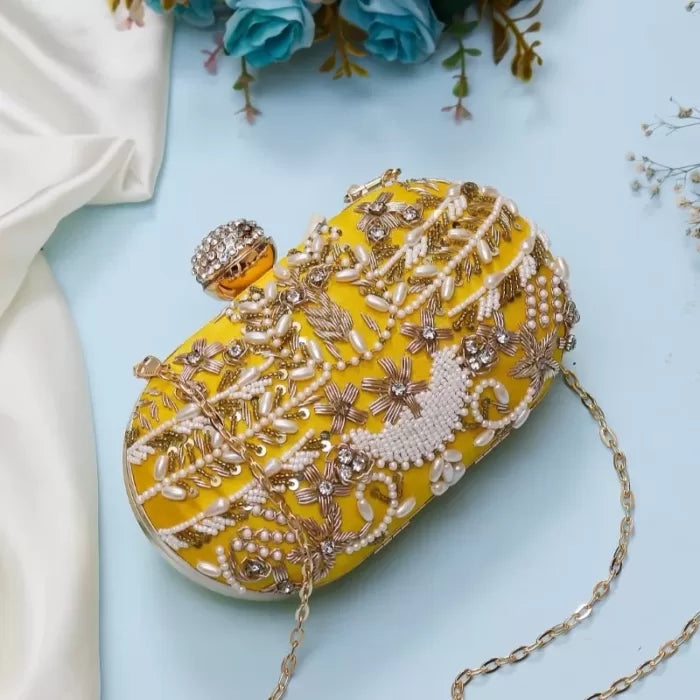 Capsule Embroidery Clutch