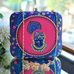 Celestial Krishna Print BoxClutch