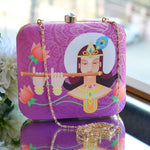 Celestial Krishna Print BoxClutch