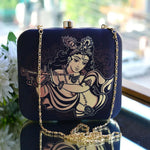 Celestial Krishna Print BoxClutch