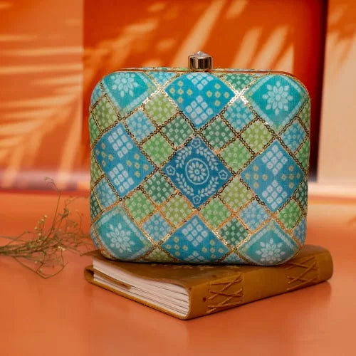 Checks Chic Square Clutch