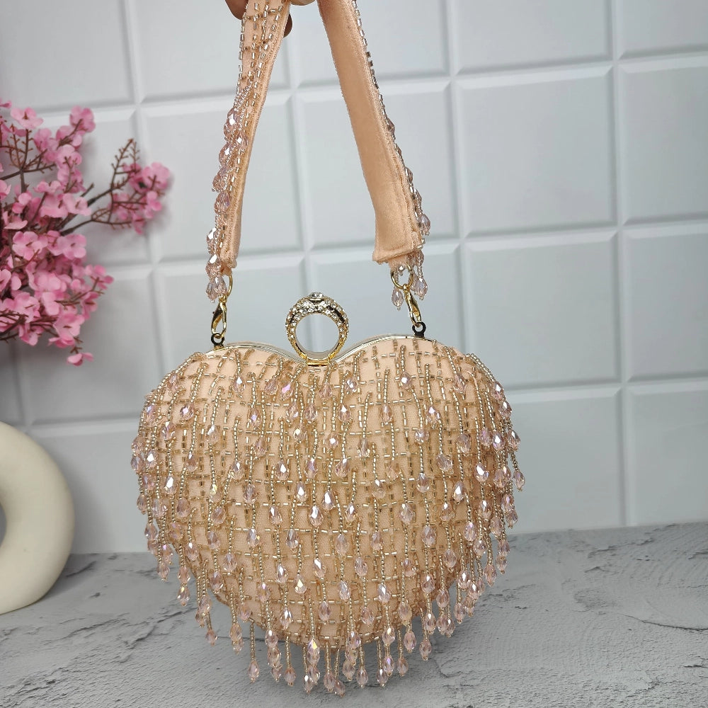 Crystal Heart Clutch
