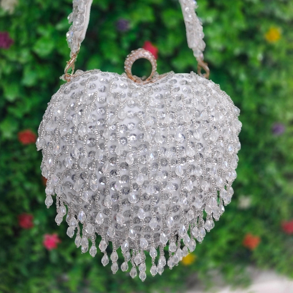 Crystal Heart Clutch