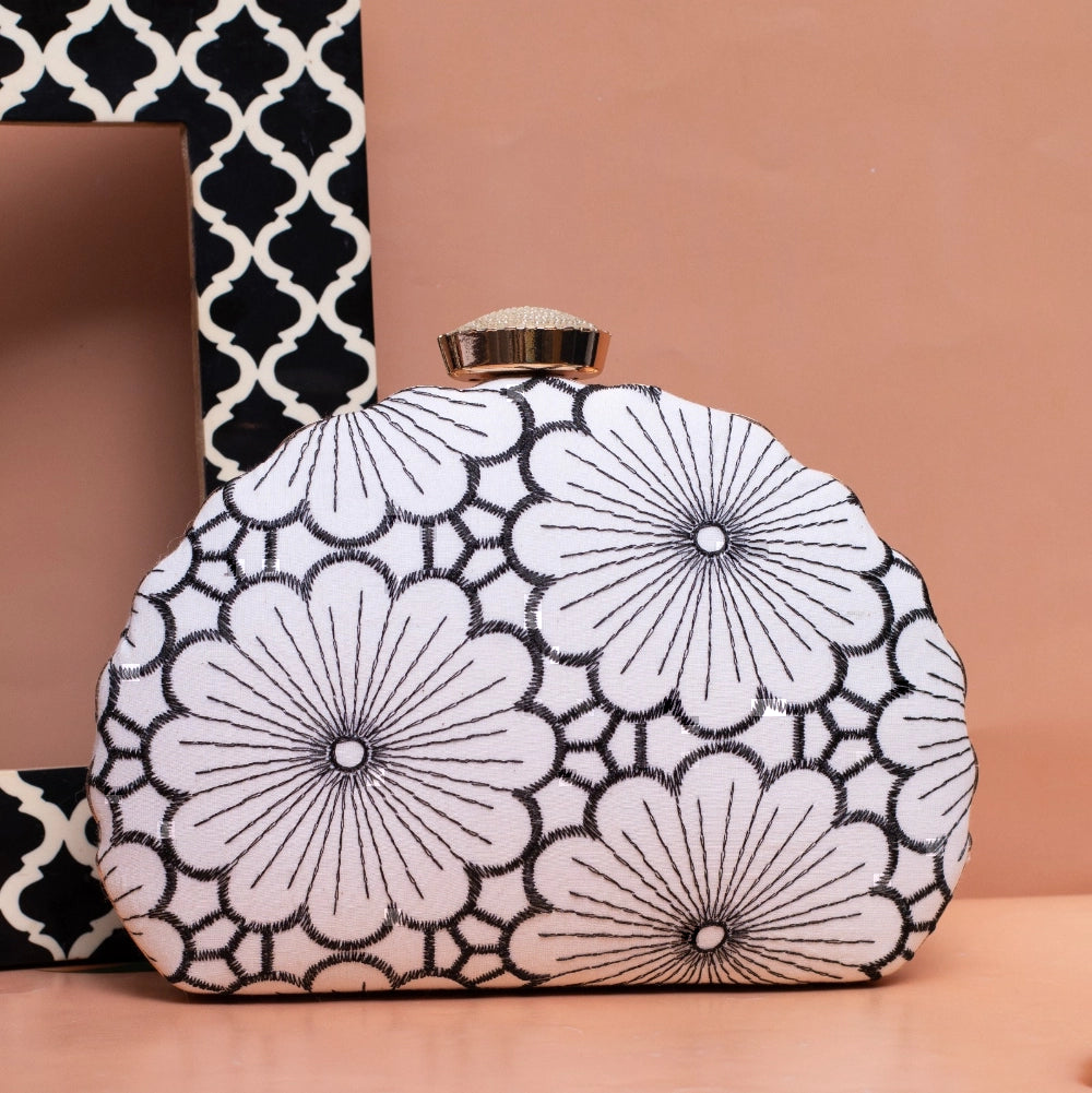 Daisy Petal DShape Clutch