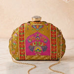 Designer Embroidery DShape Clutch