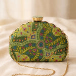 Designer Embroidery DShape Clutch