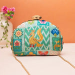 Designer Embroidery DShape Clutch