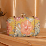 Embroidered Floral Designer Clutch
