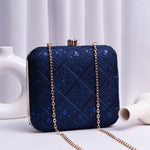 Embroidered Grace Fabric Clutch