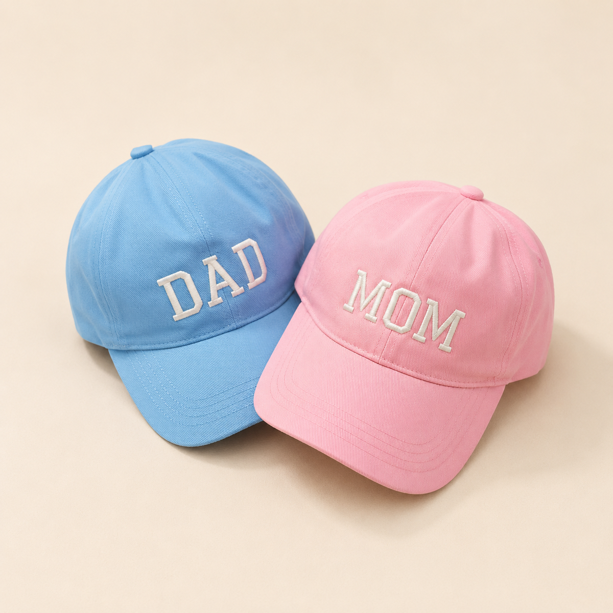 Embroidered MOM and DAD Cap