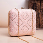 Ethnic Chikankari Embroidery Clutch