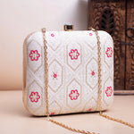 Ethnic Chikankari Embroidery Clutch