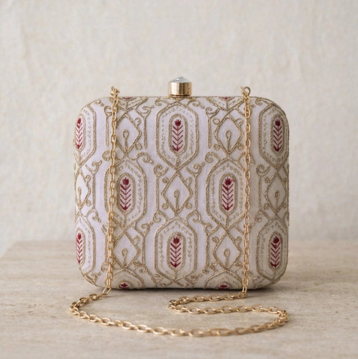 Ethnic Thread Embroidery Clutch