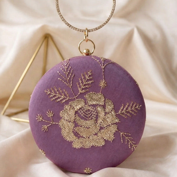 Floral Sequins Bangle Clutch