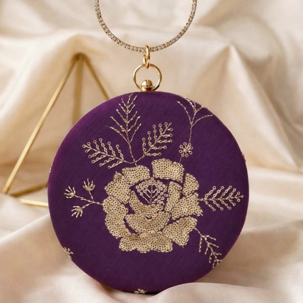 Floral Sequins Bangle Clutch