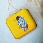 Ganesha Print BoxClutch