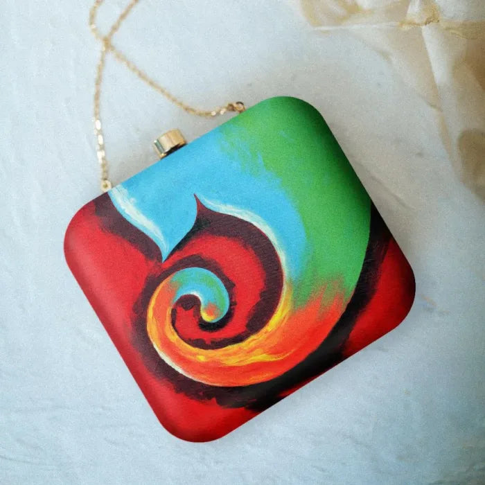 Ganesha Print BoxClutch