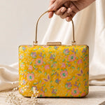 Golden Bloom Handle Clutch