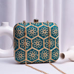 Hexa Gold Embroidery Clutch