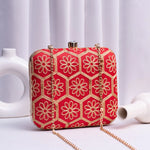 Hexa Gold Embroidery Clutch