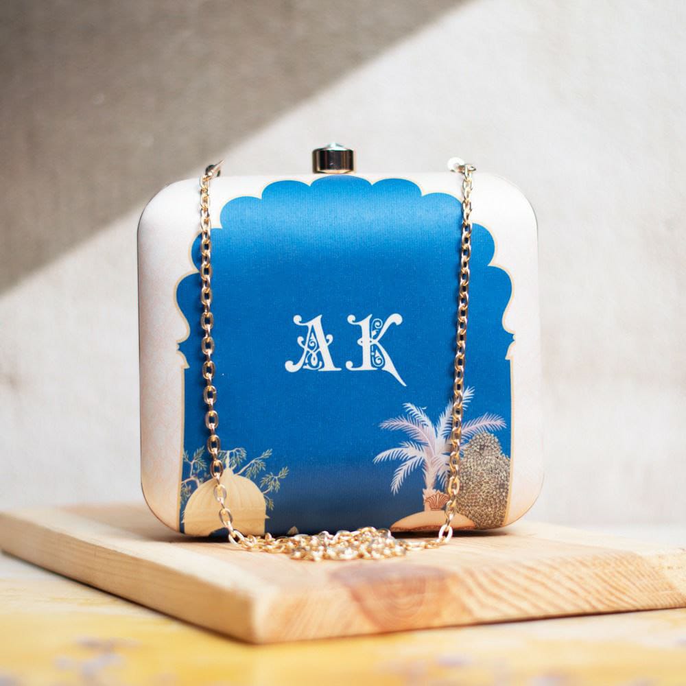 Initial Personalized Printed Clutch