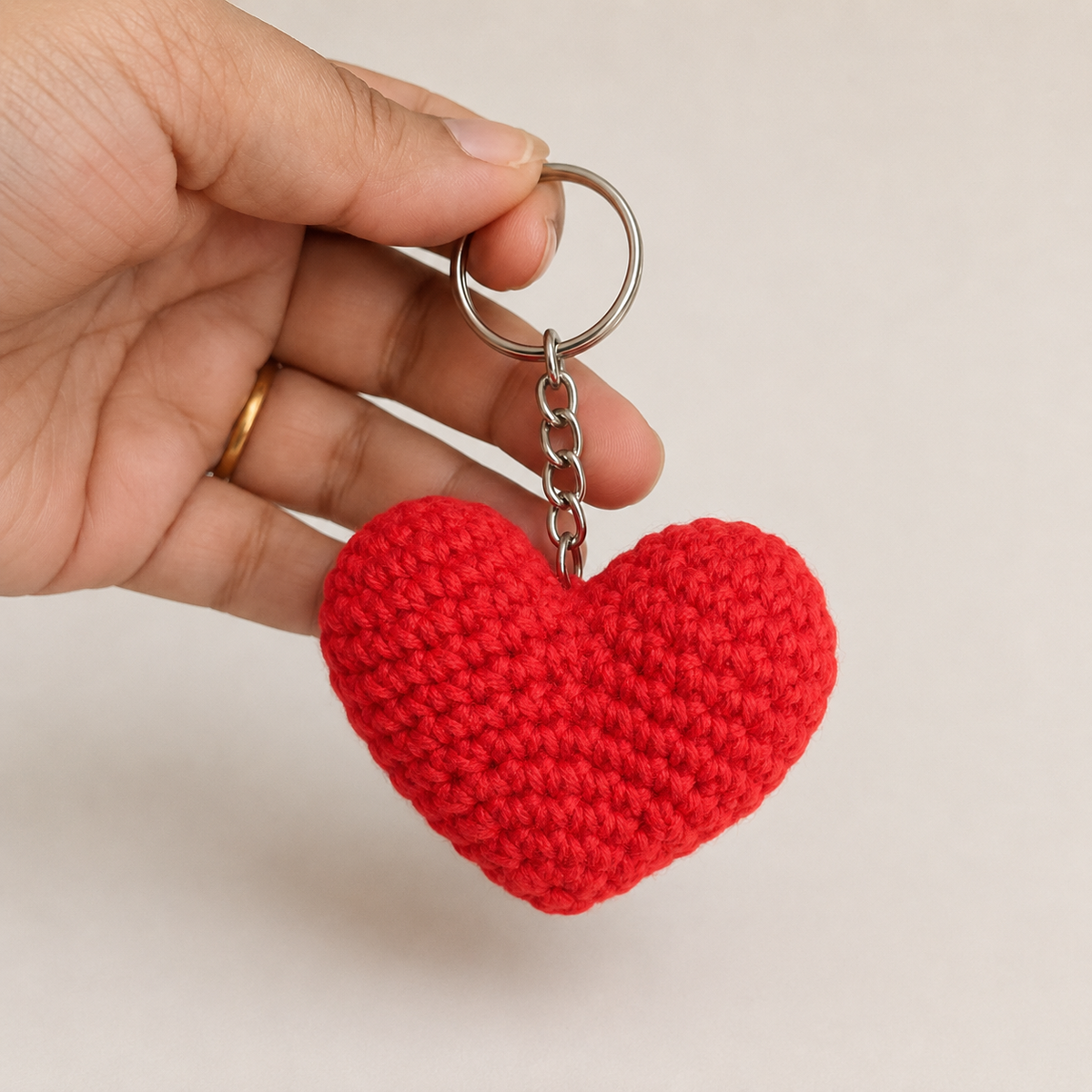 Key Chain - Crochet Heart
