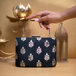 Leaflet Ethnic Handle Clutch