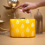 Leaflet Ethnic Handle Clutch