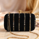Midnight Noir Embellished Clutch