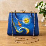 Moonlit Flight Printed Handle Clutch