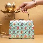 Multi Hued Handle Clutch