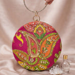 Multicolor Embroidery Bangle Clutch