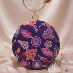 Multicolor Embroidery Bangle Clutch