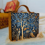 Navy Grove Suitcase Clutch