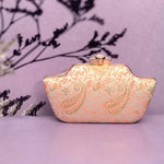 Opulent Brocade Boat Clutch