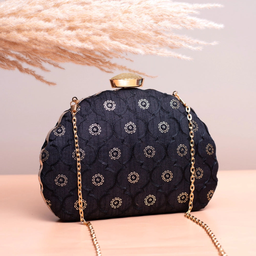 Ornate Dazzle DShape Clutch