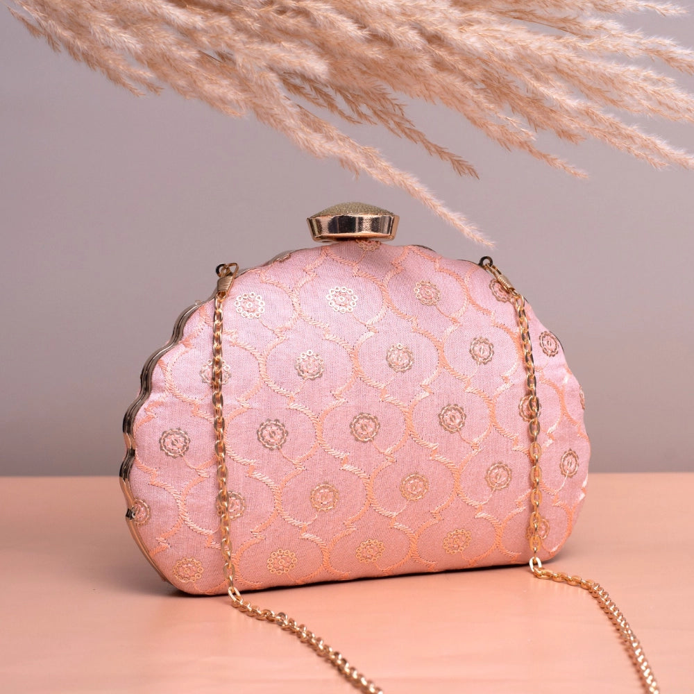 Ornate Dazzle DShape Clutch