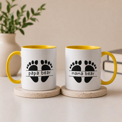 Papa Mama Bear Coffee Mug Set