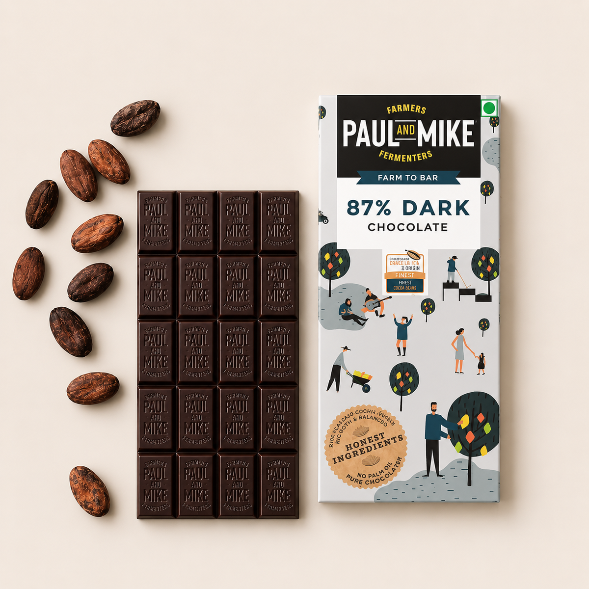 Paul and Mike 87% Dark Chocolate